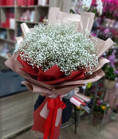 Букет цветов из: Гипсофила в Синих Липягах