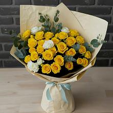 Букет цветов из:  Розы #REPLACE_PRED# Синих Липягах