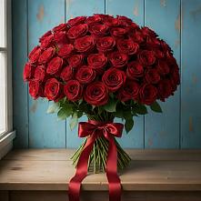 Букет Красные розы Блэк Меджик в Синих Липягах