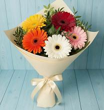 Букет цветов из:  Герберы в Синих Липягах