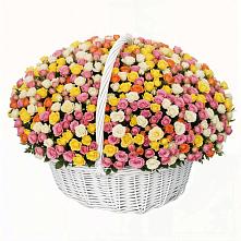 Премиум букет из: Розы в Синих Липягах