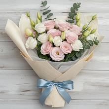 Букет цветов из:  Лизиантусы #REPLACE_PRED# Синих Липягах