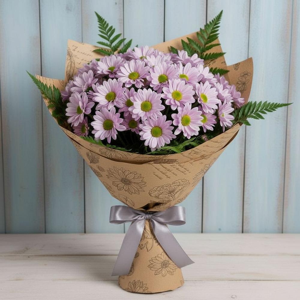 Букет цветов из: Хризантемы в Синих Липягах