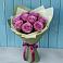 Букет Розы Фёрст Леди в Синих Липягах