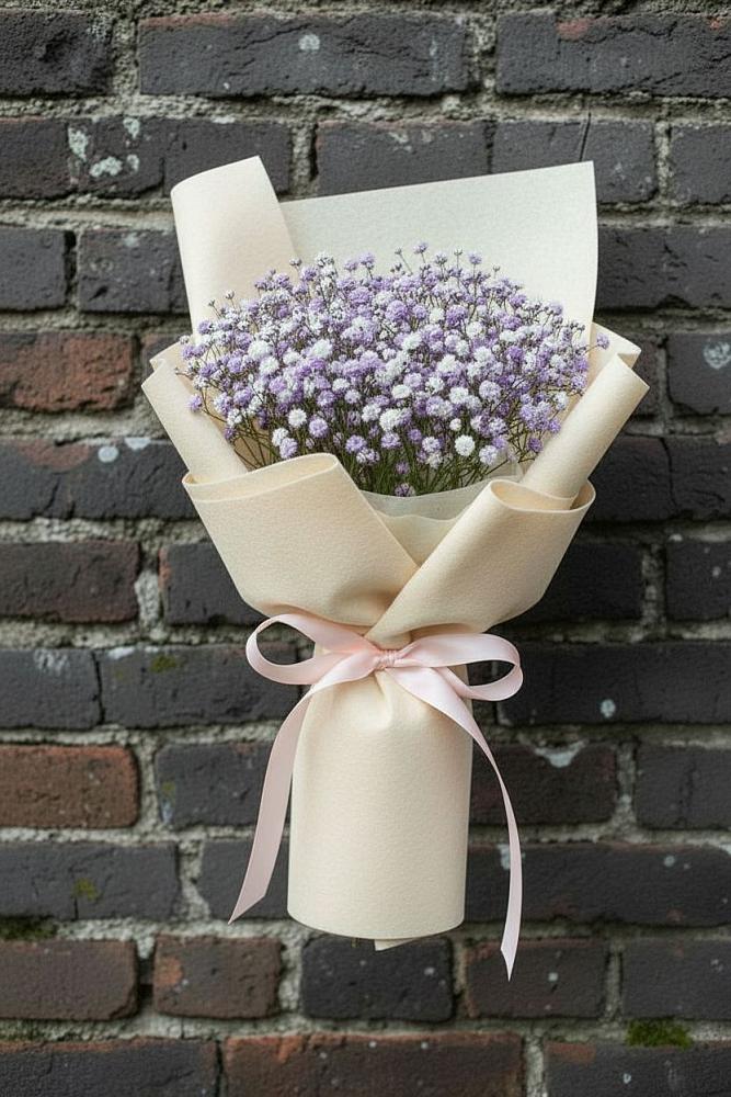 Букет цветов из: Гипсофила в Синих Липягах