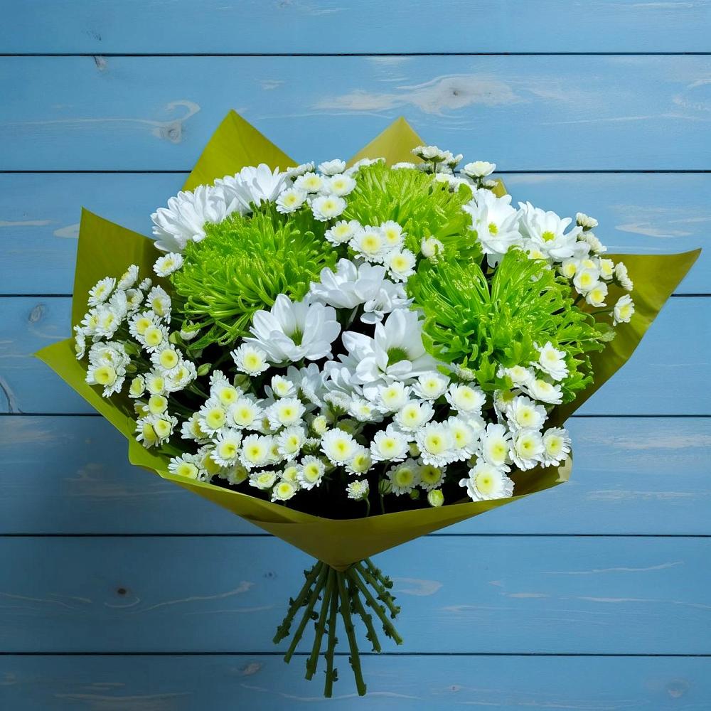 Букет цветов из: Хризантемы в Синих Липягах