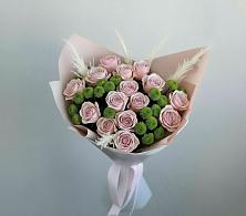 Букет цветов из:  Розы и Хризантемы в Синих Липягах