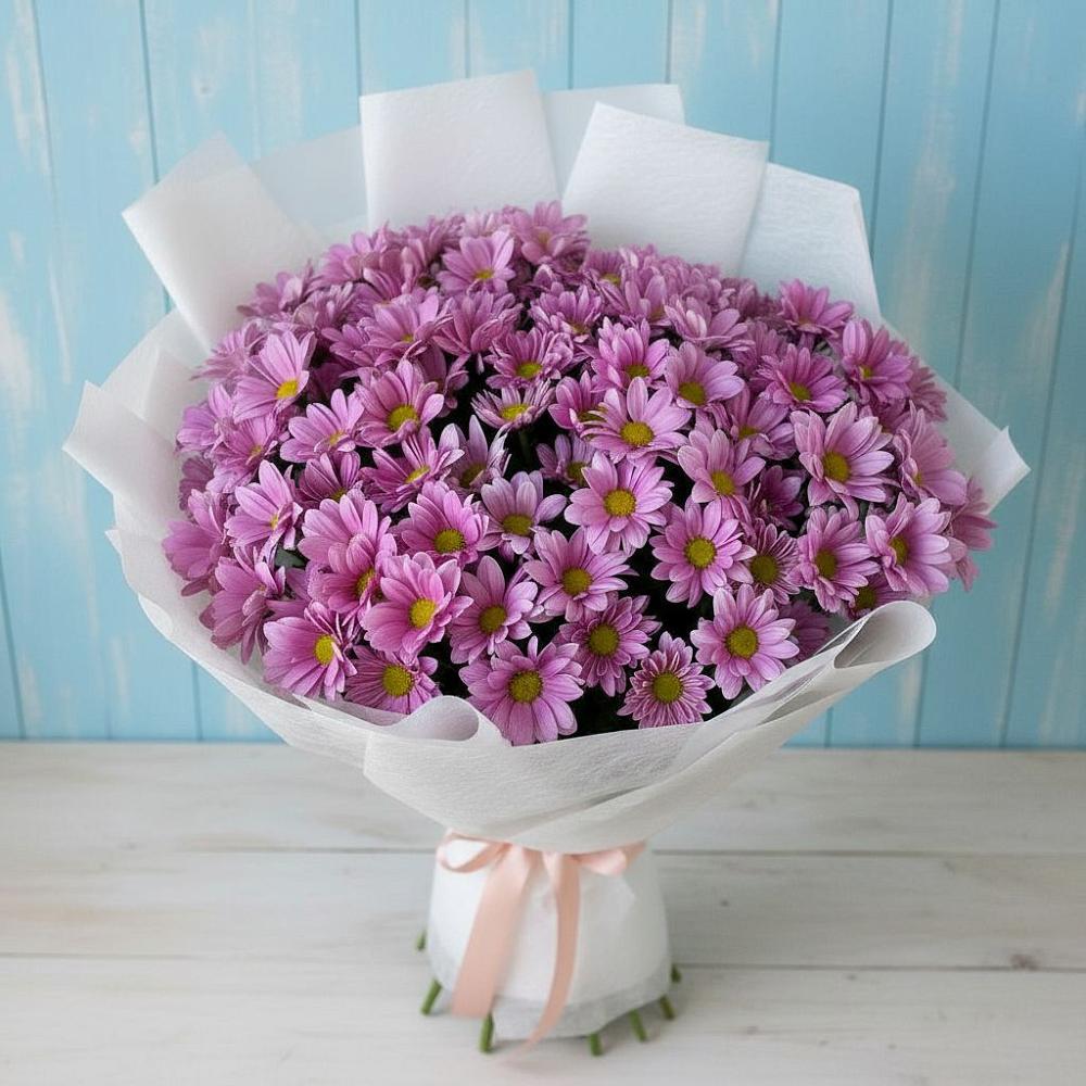 Букет цветов из: Хризантемы в Синих Липягах