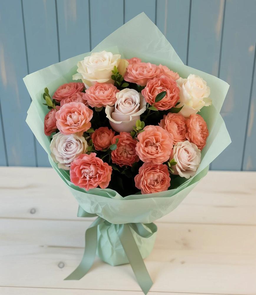 Букет цветов из: Розы в Синих Липягах