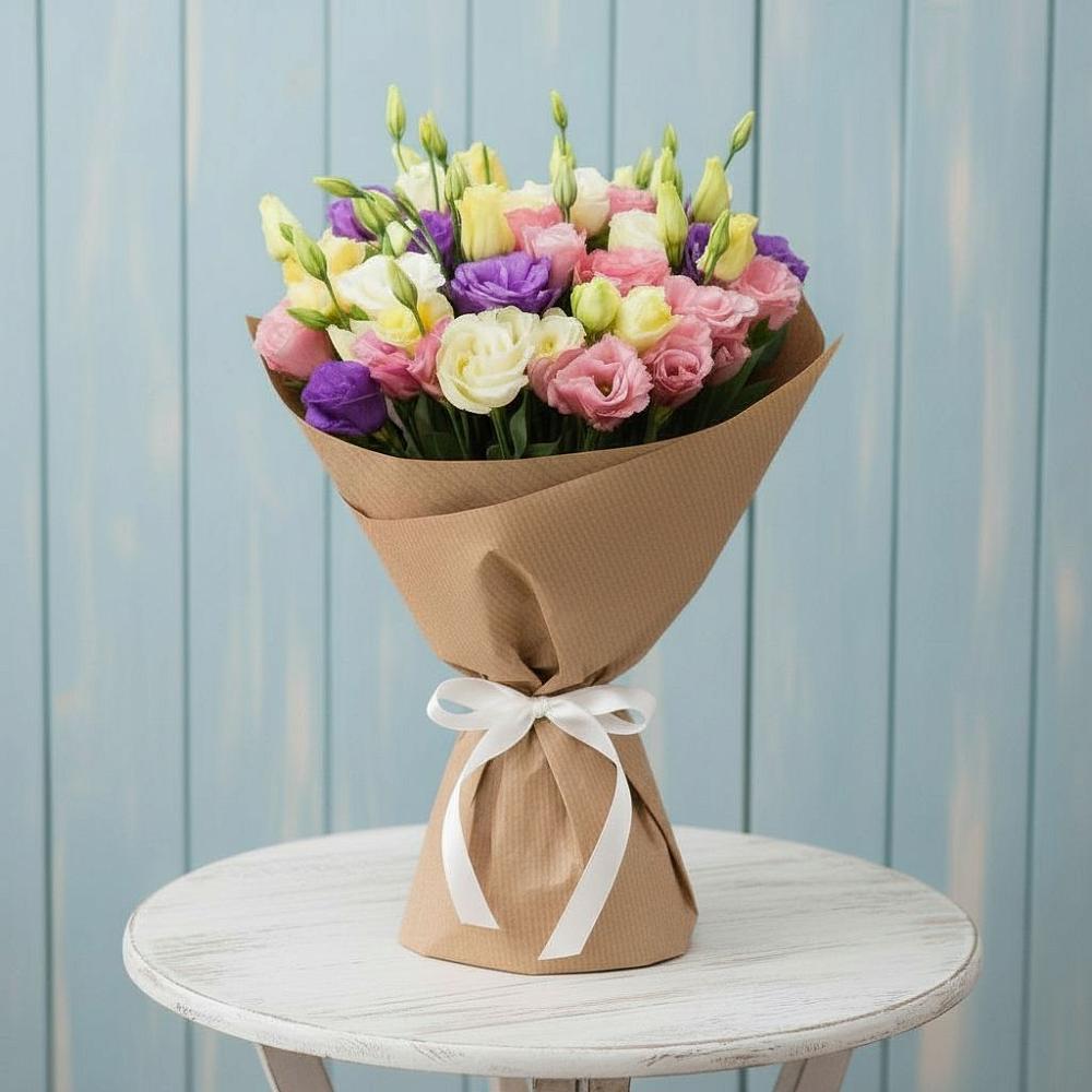 Букет цветов из: Лизиантусы в Синих Липягах