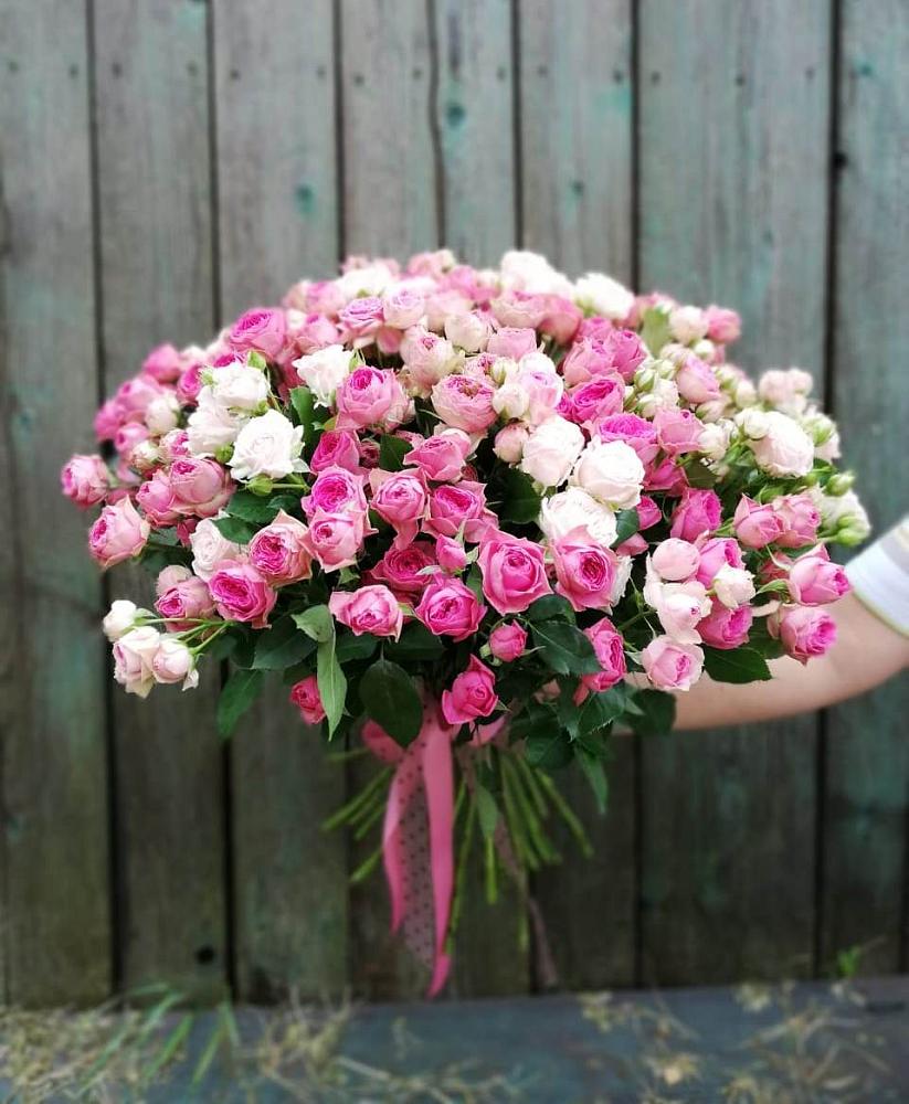 Букет Розовые кустовые розы Натали и Лав Лидия в Синих Липягах