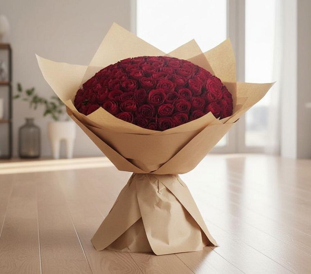 Букет 101 Красная роза в Синих Липягах