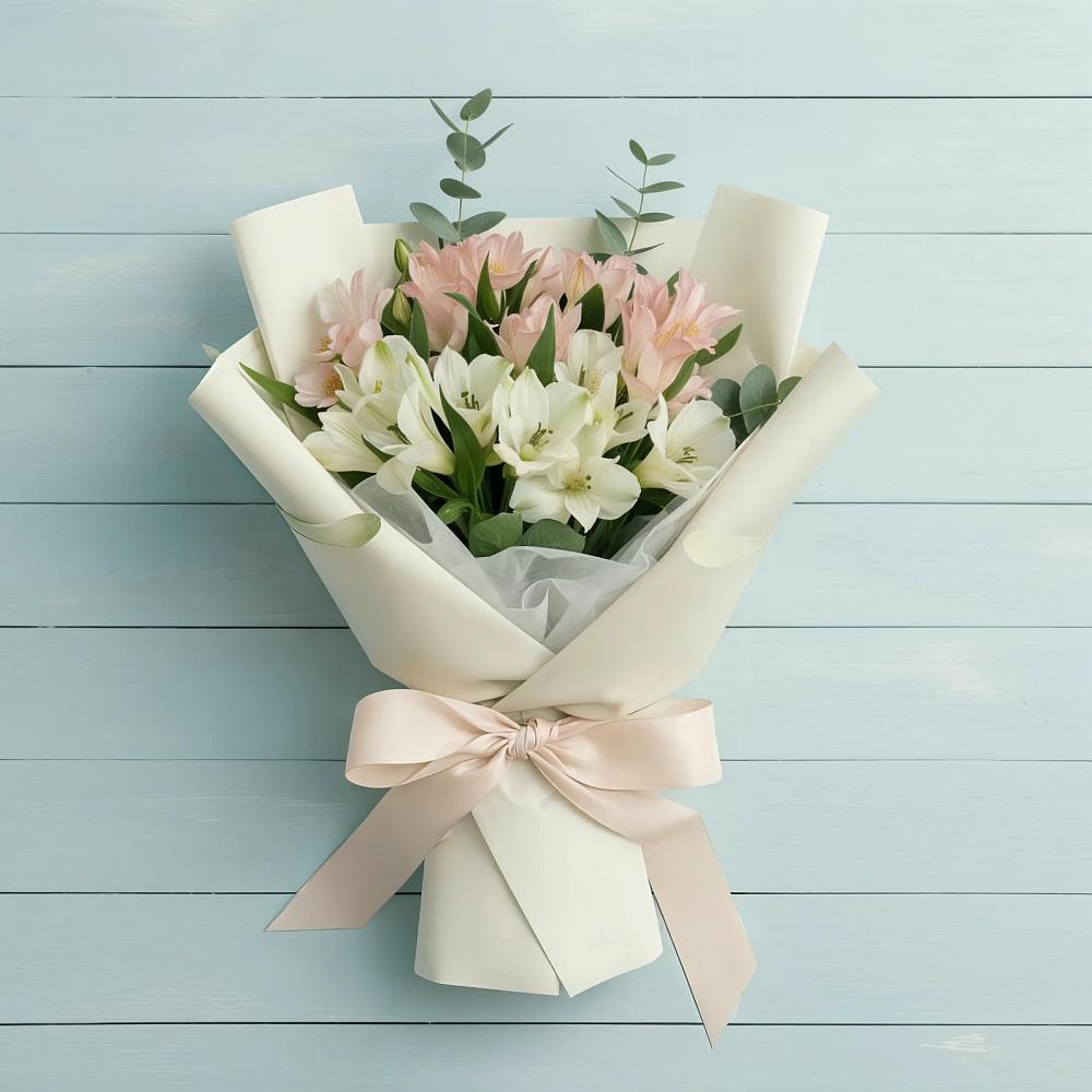 Букет цветов из: Альстромерии в Синих Липягах