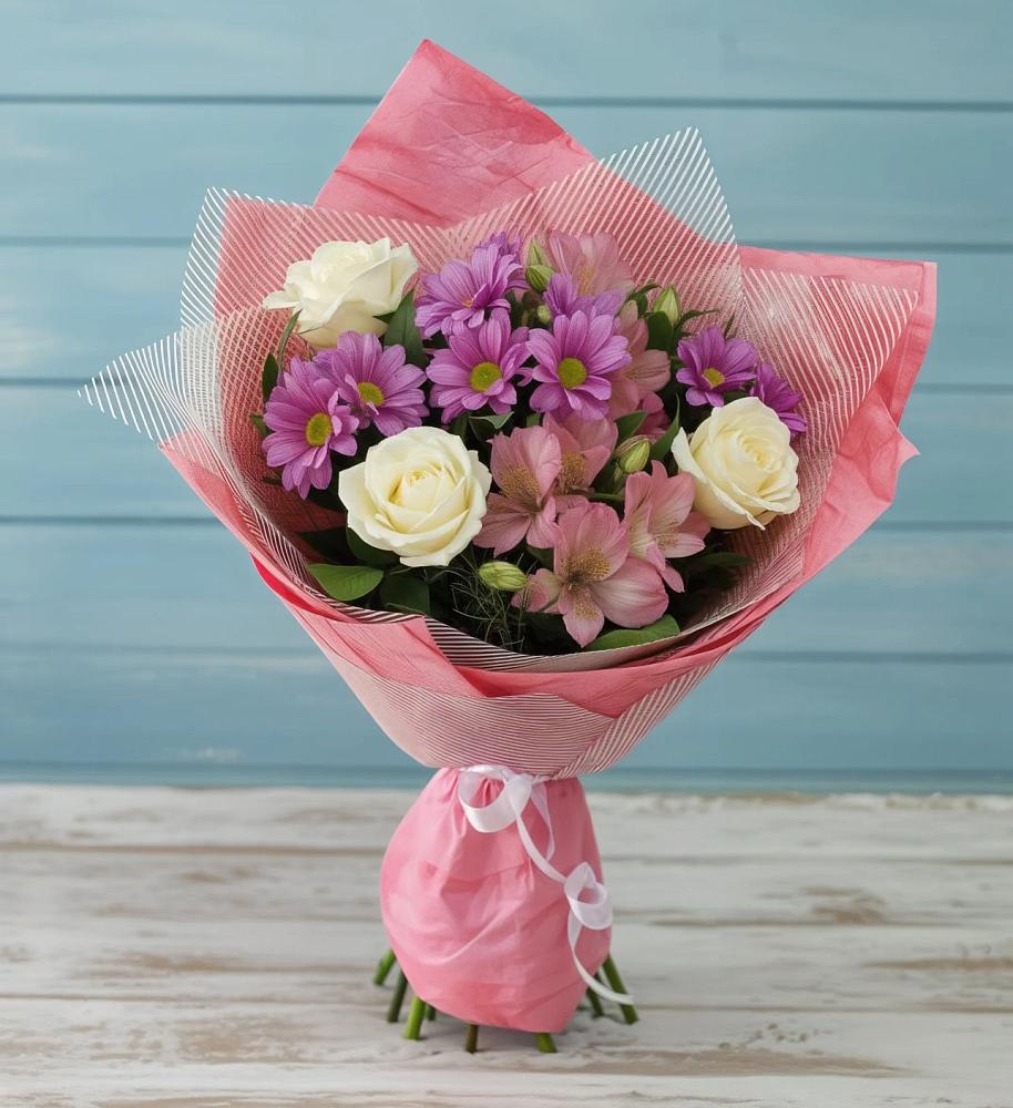 Букет цветов из: Герберы в Синих Липягах