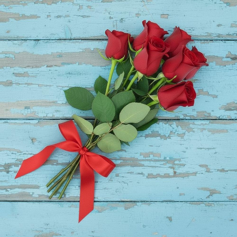 Букет Красные розы в Синих Липягах