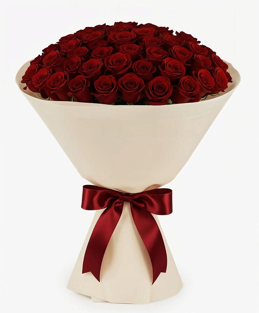 Букет 101 Бордовая роза Блэк Бакарра в Синих Липягах