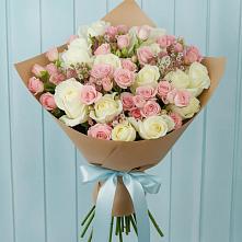 Букет цветов из:  Розы #REPLACE_PRED# Синих Липягах