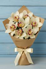 Букет цветов из:  Орхидеи и Розы в Синих Липягах